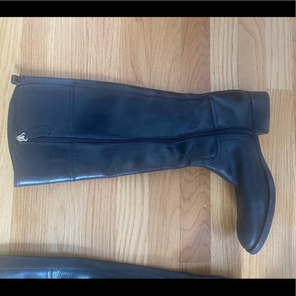 COPY - Tory Burch Kiernan logo Leather riding boot black - Picture 5 of 11